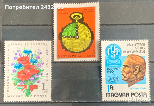 2033. Унгария 1980 -  “ Събития и годишнини “, **, MNH