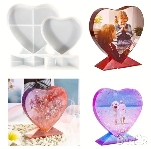 Молд сърце с поставка , снимка 2 - Форми - 50741839