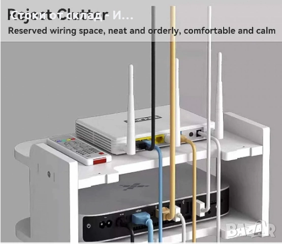 Стенна поставка за рутер органайзер , снимка 2 - Рутери - 51800897