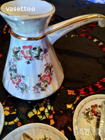Порцеланов джезве с чашки, снимка 2 - Други - 51237290