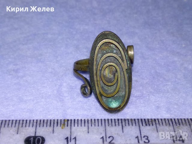 СТАРИНЕН ПОСРЕБРЕН Арт НУВО ПРЪСТЕН от ПАТИНИРАН с ОКСИДАЦИЯ МЕЛХИОР - МАЙСТОРСКА РЪЧНА РАБОТА 40608, снимка 10 - Антикварни и старинни предмети - 42843747