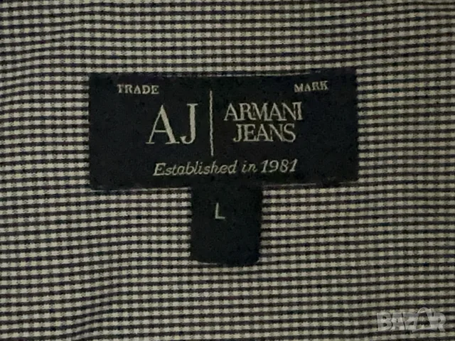 Armani Jeans мъжка риза – оригинална, отлично състояние, снимка 4 - Ризи - 55873490