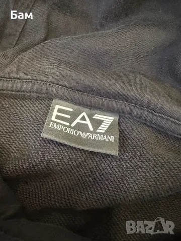 Мъжко!Emporio Armani 7 EA7 logo Hoodie размер Л, снимка 5 - Суичъри - 56106283