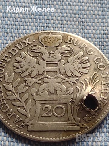 Сребърна монета 20 кройцера 1764г. Мария Терезия Виена Свещена Римска Империя 13618, снимка 8 - Нумизматика и бонистика - 42899895
