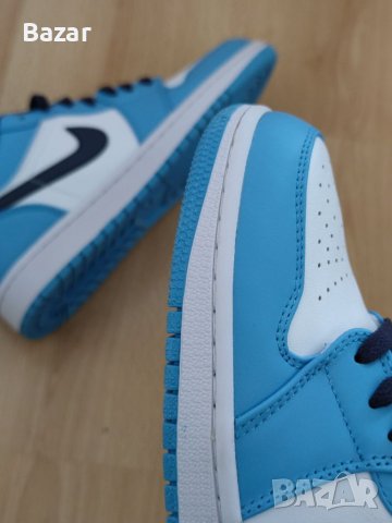 Nike Air Jordan 1 Low UNC Blue Нови Оригинални Обувки Маратонки Размер 42 Номер Кецове Снукърси Сини, снимка 10 - Маратонки - 39339513