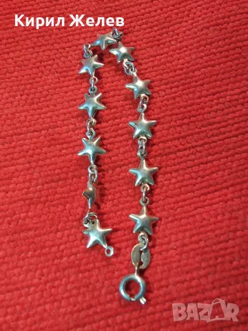 НЕЖНА ЗВЕЗДОВИДНА СРЕБЪРНА ГРИВНА СРЕБРО 925 ФИНА РЪЧНА МАЙСТОРСКА АРТ ИЗРАБОТКА 45698, снимка 11 - Гривни - 46268490