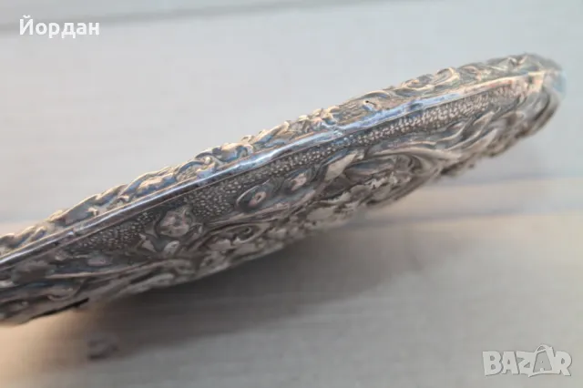 Старо английско сребърно огледало с 4 печата, снимка 12 - Антикварни и старинни предмети - 48521931