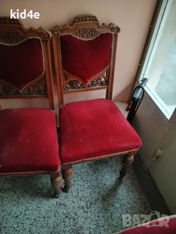 Старинен античен дървен стол дърворезба масив ретро комплект 4-5 броя, Пловдив, снимка 8 - Антикварни и старинни предмети - 49153637