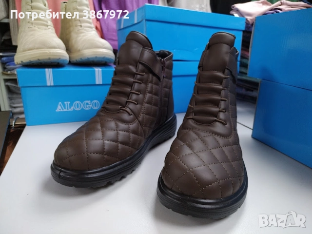 Дамски боти с цип и ластични връзки , снимка 3 - Дамски боти - 52003177