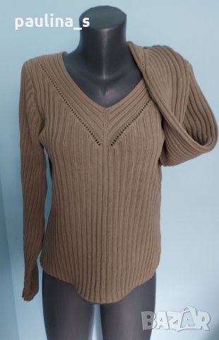 Два различни броя / Марков памучен пуловер с шпиц деколте "InWear" и "Esprit" , снимка 3 - Блузи с дълъг ръкав и пуловери - 15989750