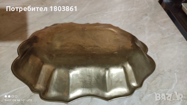 Масивна голяма купа /фруктиера от  бронз овална , снимка 2 - Антикварни и старинни предмети - 38025753