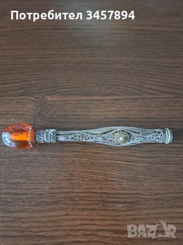 Старинно сребърно филигранно цигаре, снимка 5 - Антикварни и старинни предмети - 49386561