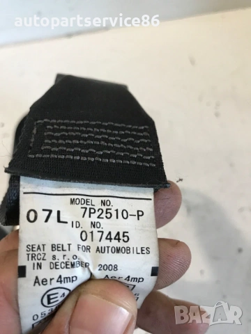 Преден ляв предпазен колан за Toyota Avensis (2009-2013) 7P2510-P, снимка 3 - Части - 54362230