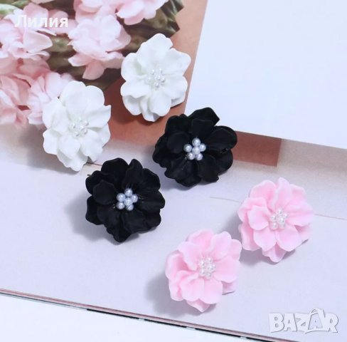 Обици - цвете, снимка 3 - Обеци - 40881235