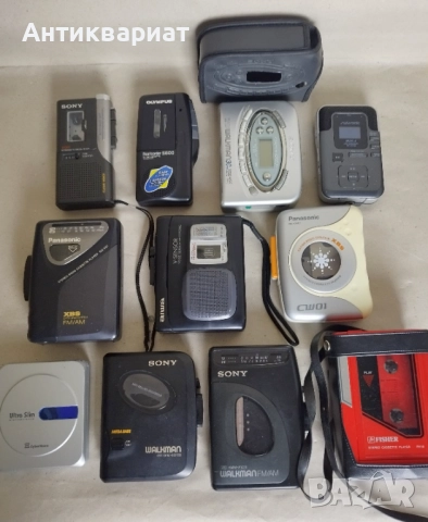 Лот единадесет мини касетофони, уокмени и други за части, снимка 2 - Други - 52572099