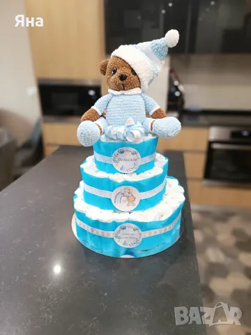 Торта от памперси, снимка 2 - Пелени, памперси - 50348270