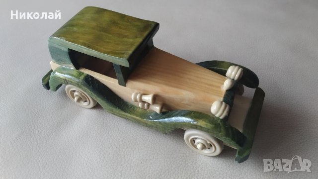 Дървен ретро автомобил , Дървена количка за декорация или игра , кола, снимка 3 - Коли, камиони, мотори, писти - 31059035
