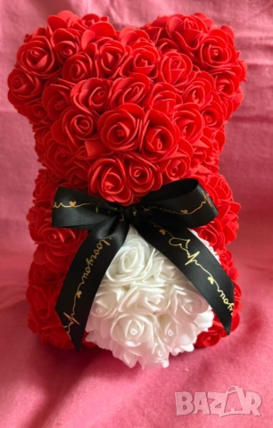 Мече от рози ♥️🌹, снимка 2 - Декорация за дома - 53251149