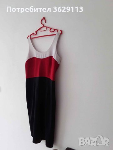 Дамска рокля ,червено и черно . Размер 46, снимка 1 - Рокли - 42861665