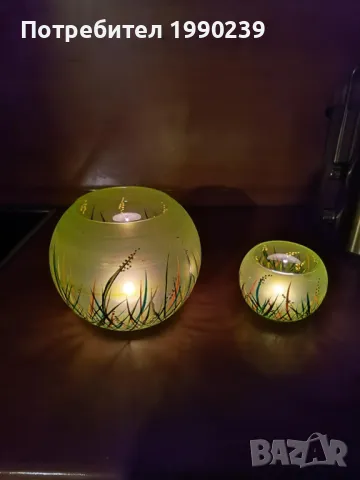Стъклени купи за декорация – огнеупорно стъкло, снимка 2 - Декорация за дома - 48356287