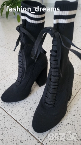 Дамски боти тип чорап , снимка 2 - Дамски боти - 52155149