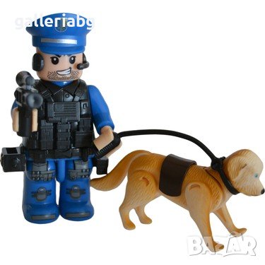 Полицейска фигура с куче, снимка 2 - Фигурки - 38984071