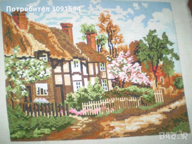 Ръчно ушит-бродиран гоблен , снимка 2 - Гоблени - 35233882