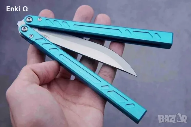 Baliplus Barebones Balisong (Tanto) – Пеперуда, Циан, снимка 2 - Екипировка - 56541332