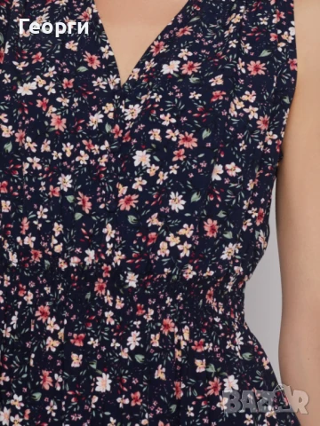 Лятна рокля без ръкави с флорален принт, снимка 3 - Рокли - 50560959