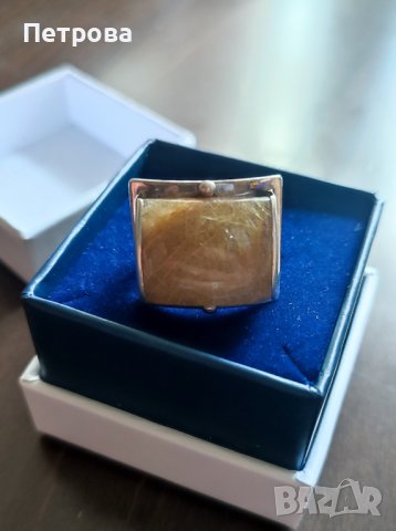 Екстравагантен, авторски сребърен пръстен с естествен камък, снимка 2 - Пръстени - 42101361