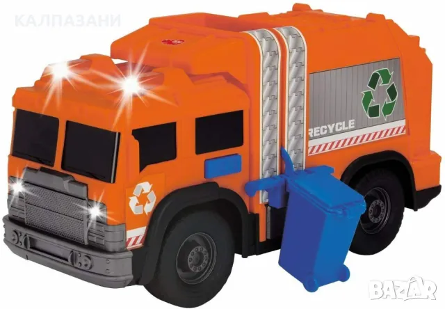 Dickie Toys - Камион за отпадъци, със звуци 203306001, снимка 2 - Коли, камиони, мотори, писти - 49991718
