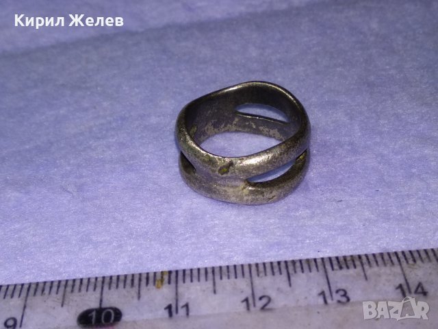 СТАР СРЕБЪРЕН АЖУРЕН ВИНТИДЖ АРТ ПРЪСТЕН ОКСИДИРАНО СРЕБРО 925 ПРОБА 40013, снимка 17 - Пръстени - 42843735
