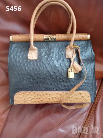 Дамска чанта,Pelle Di Giada+Подарък! Van Cleef комплект, щраус,, снимка 4 - Чанти - 50361421