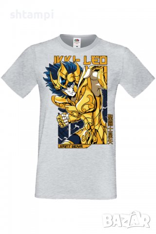 Мъжка тениска Saint Seiya Leo Aiolia 01,Анимация,игра,Празник,Повод,, снимка 5 - Тениски - 38122923