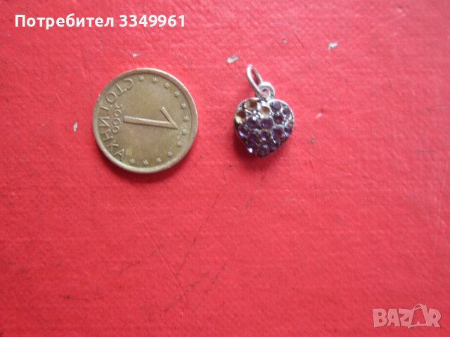 Сребърен медальон висулка с камък 5
