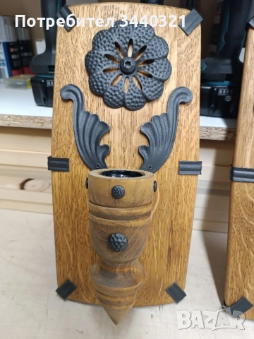 лампи, абажур, крушки, полюлей, лампиони, аплици, дървени лампи , битово осветление , снимка 9 - Лампи за стена - 51666091