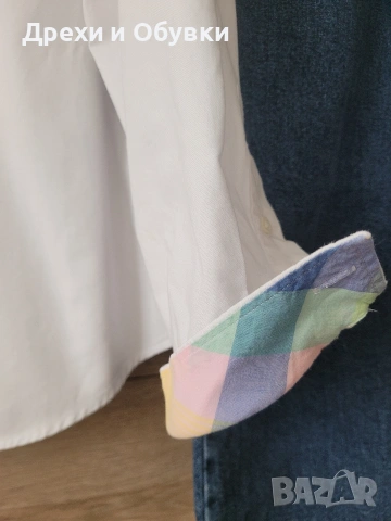 Бяла риза памучна материя GANT , снимка 11 - Ризи - 54206846