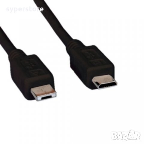 Кабел Micro USB-A към Micro USB-B 2.0 Roline 11.02.8753 Черен 1.8м USB-A to Micro USB-B M/M, снимка 1 - USB кабели - 31305239