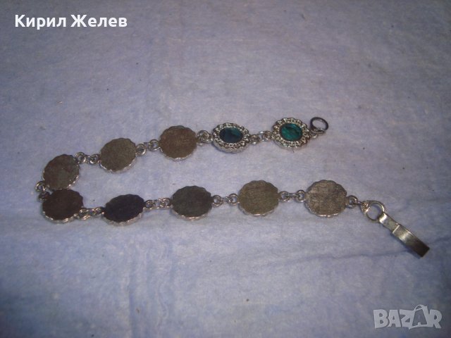 МНОГО КРАСИВА СРЕБРИСТА ФЕШЪН АРТ ГРИВНА със СЕДЕФЕН ТИП УКРАСА 28009, снимка 3 - Гривни - 37052959