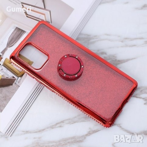  Samsung Galaxy S10 lite / Samsung Galaxy A91 Силиконов гръб с брокат и метален пръстен , снимка 5 - Калъфи, кейсове - 29938313