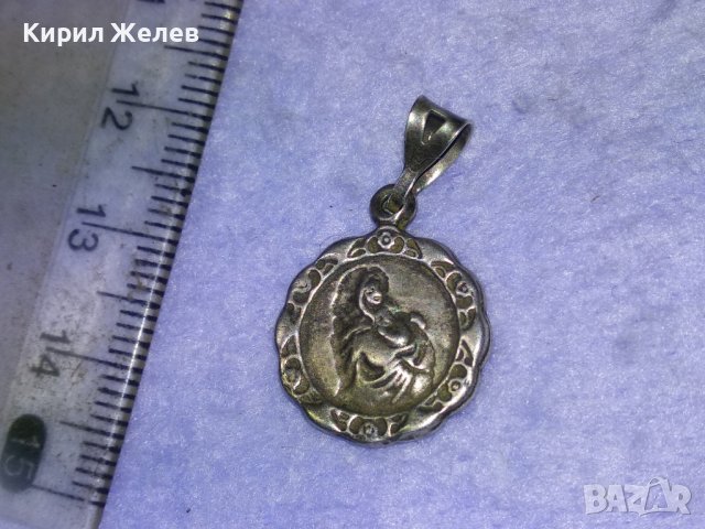 Стара СРЕБЪРНА ДВУСТРАННА КАТОЛИЧЕСКА ИКОНКА СРЕБРО 925 МАЙСТОРСКА ИЗРАБОТКА 40534, снимка 3 - Антикварни и старинни предмети - 42762184