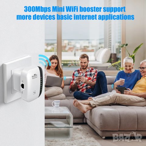 Удължител на сигнала WiFi, усилвател, рутер, безжичен и LAN, повторител, удължаване на обхвата, WPS, снимка 2 - Рутери - 39970498