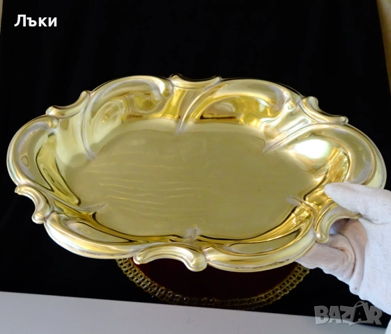 Бронзова фруктиера,салатиера,на крачета,барок. , снимка 3 - Антикварни и старинни предмети - 51659746