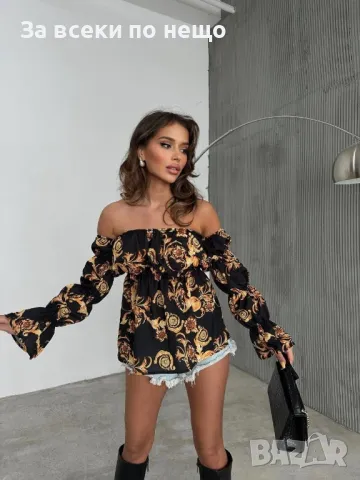 Дамска Блуза С Дълъг Ръкав И Паднали Рамене - 2 Налични Цвята Код VL-21, снимка 7 - Блузи с дълъг ръкав и пуловери - 49956949