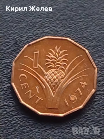 Монета 1 cent 1974г. SWAZILAND рядка за КОЛЕКЦИОНЕРИ 41103, снимка 2 - Нумизматика и бонистика - 42775057