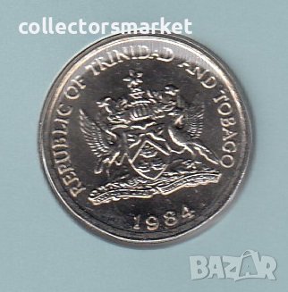 25 цента 1984, Тринидад и Тобаго, снимка 2 - Нумизматика и бонистика - 38699680