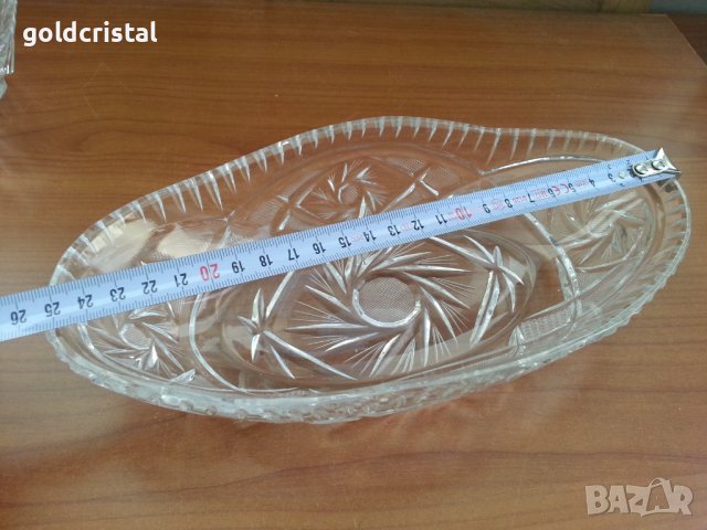 Кристална  купа фруктиера, снимка 3 - Антикварни и старинни предмети - 36844485