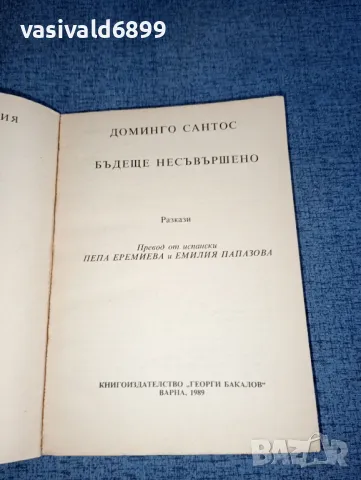 Доминго Сантос - Бъдеще несъвършено , снимка 4 - Художествена литература - 47401346