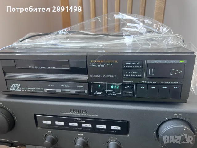 Marantz CD-273 TDA-1541, снимка 2 - Ресийвъри, усилватели, смесителни пултове - 56281714
