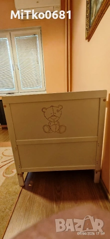 Бебешко легло Smagora 70x140 см като ново, бяло 